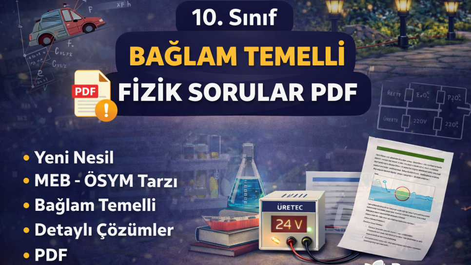 Bağlam Temelli Fizik Soruları – 10. Sınıf Yeni Nesil PDF | Kitap Kurdu