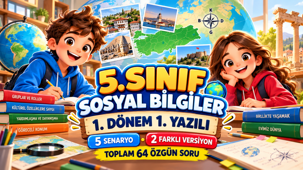 5. Sınıf Sosyal Bilgiler 1. Dönem 1. Yazılı Senaryoları | Dersroom