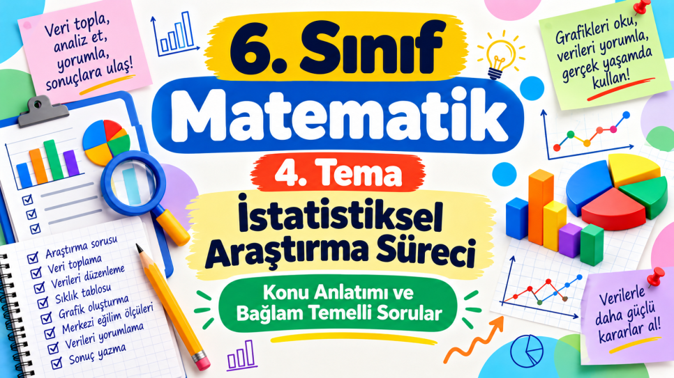 6. Sınıf Matematik 4. Tema Bağlam Temelli Sorular ve LEC Örnekleri | Dersroom