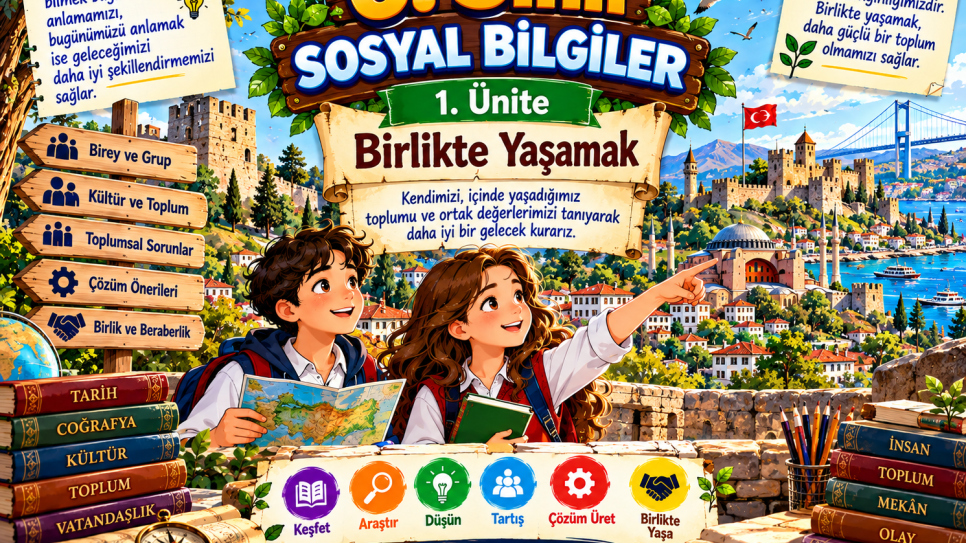 6. Sınıf Sosyal Bilgiler 1. Ünite Bağlam Temelli Sorular ve LEC Örnekleri | Dersroom