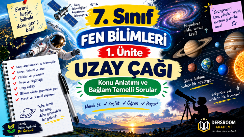 7. Sınıf Fen Bilimleri 1. Ünite Bağlam Temelli Sorular ve LEC Örnekleri | Kitap Kurdu