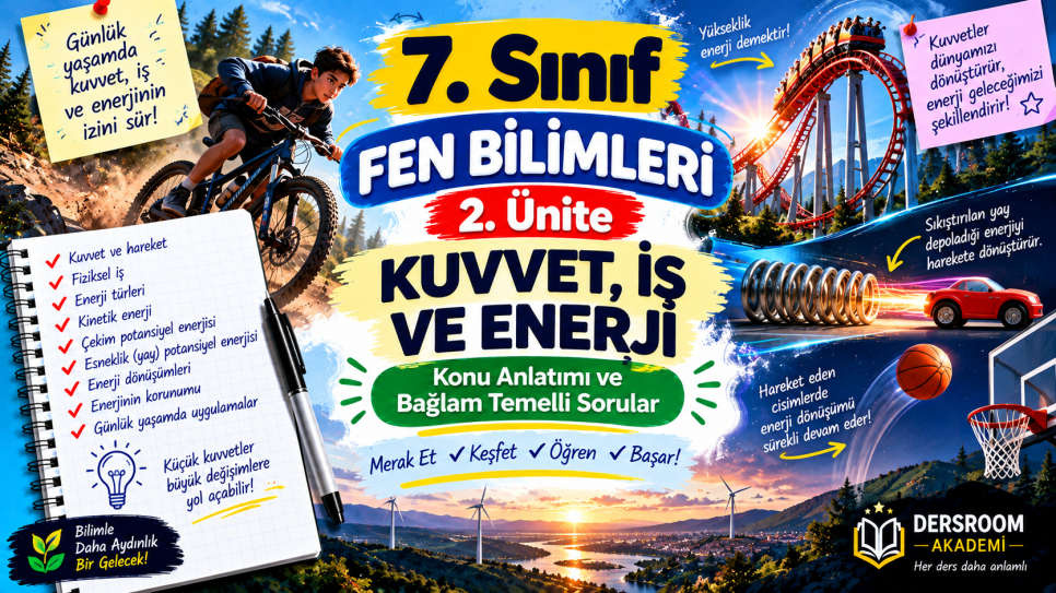 7. Sınıf Fen Bilimleri 2. Ünite Bağlam Temelli Sorular ve LEC Örnekleri | Dersroom