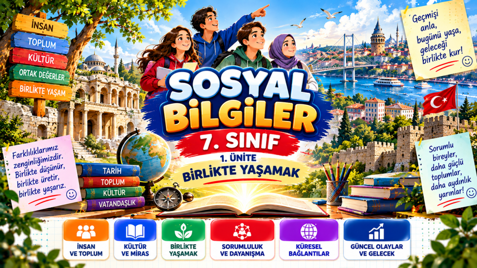 7. Sınıf Sosyal Bilgiler 1. Ünite Bağlam Temelli Sorular ve LEC Örnekleri | Dersroom