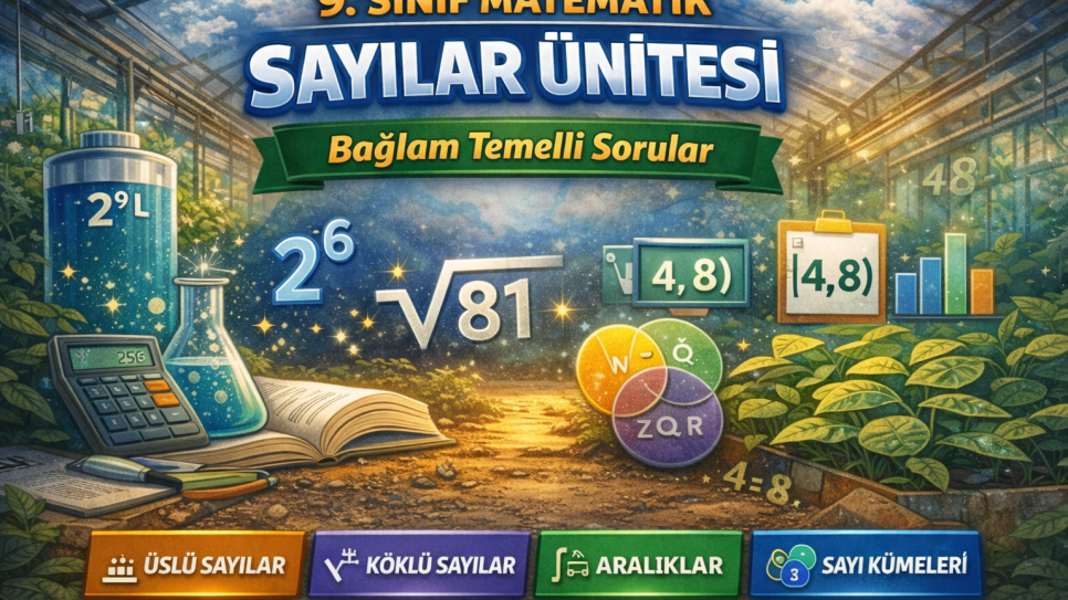 9. Sınıf Matematik Sayılar Ünitesi | Bağlam Temelli Yeni Nesil Sorular  | Kitap Kurdu