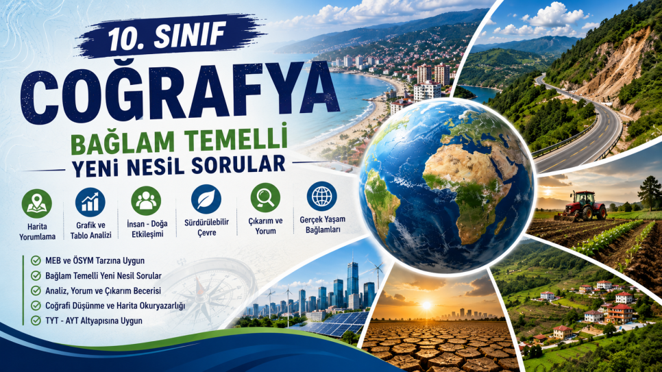 Bağlam Temelli Coğrafya Soruları – 10. Sınıf Yeni Nesil PDF | Kitap Kurdu