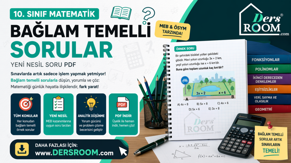Bağlam Temelli Matematik Soruları – 10. Sınıf Yeni Nesil PDF | Kitap Kurdu