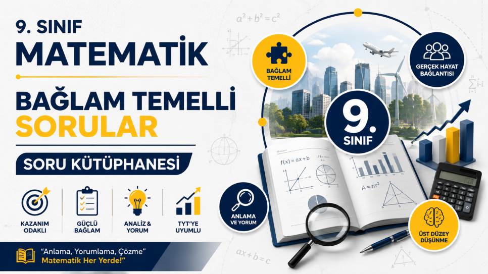 Bağlam Temelli Matematik Soruları – 9. Sınıf Yeni Nesil PDF | Kitap Kurdu