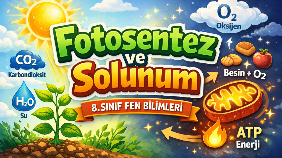 Fotosentez ve Solunum Konu Anlatımı | 8. Sınıf Fen Bilimleri | Kitap Kurdu